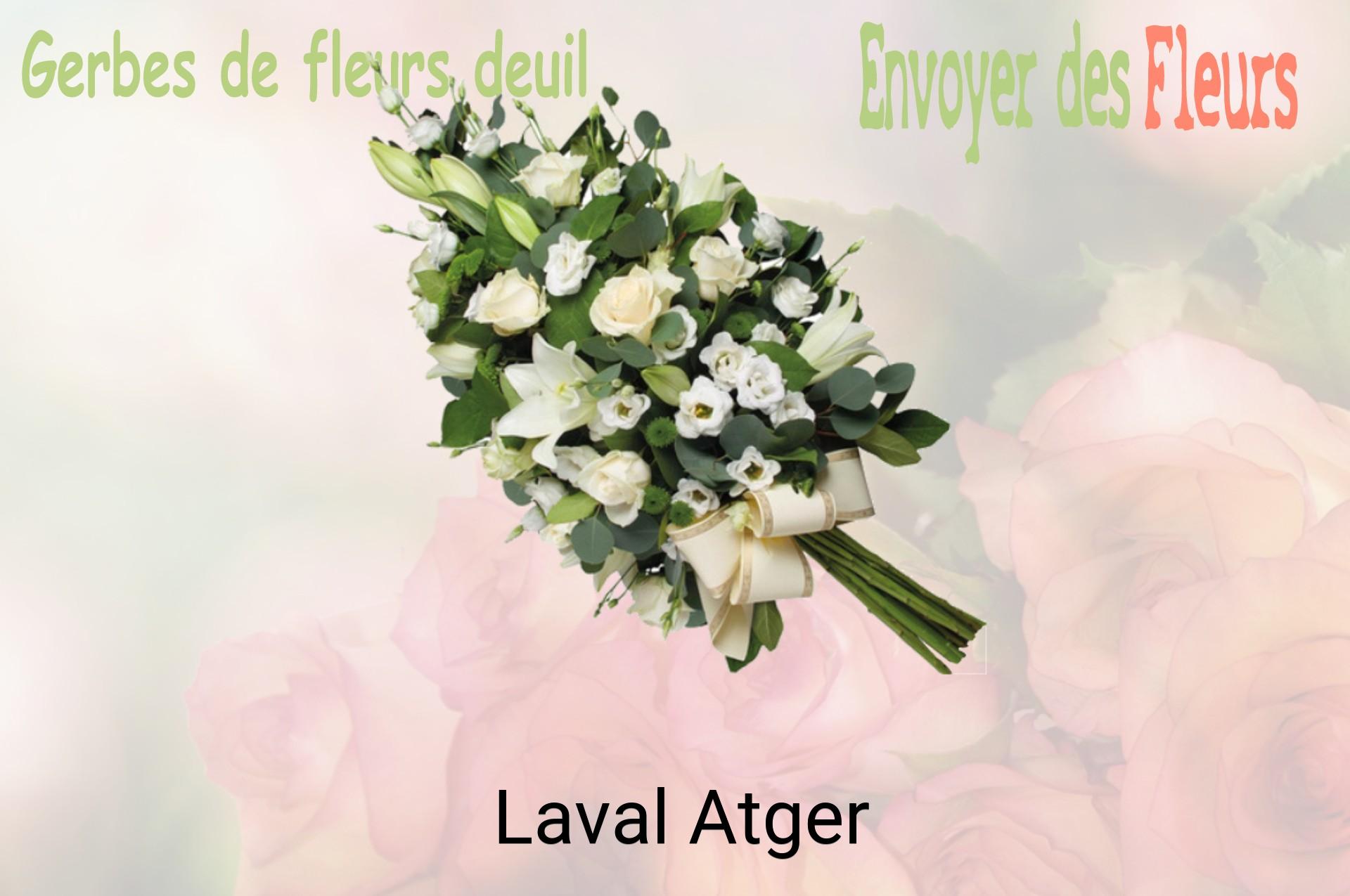 Gerbe de fleurs de deuil livrée à Laval-Atger